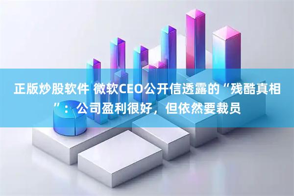 正版炒股软件 微软CEO公开信透露的“残酷真相”：公司盈利很好，但依然要裁员